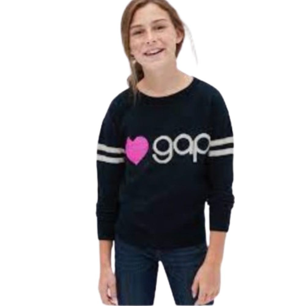 GAP Kids Gap Logo Flippy Sequin Sweater KNIT TOP crew neck long sleeved